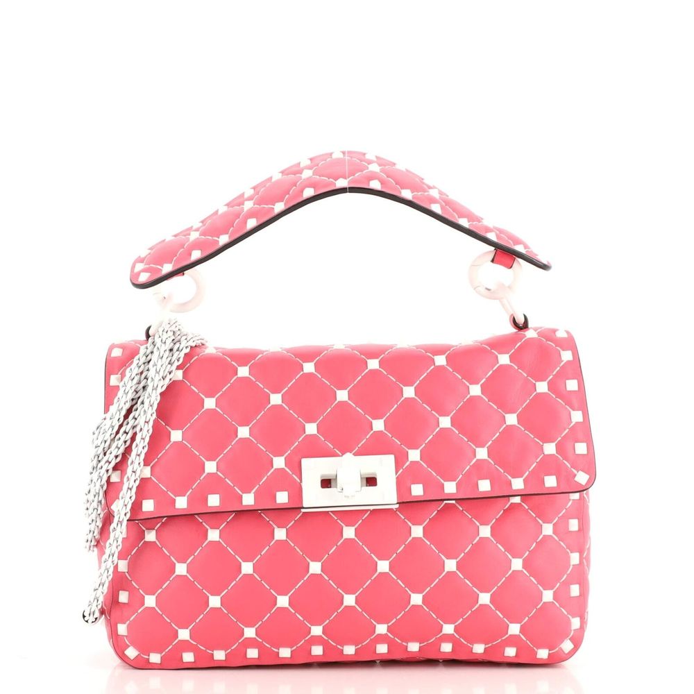 Valentino Garavani Rockstud Spike #59650V88B Pink Handbag - Picture 2 of 14